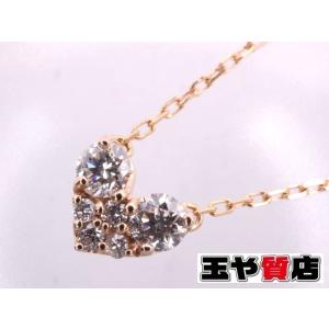 AHKAH（アーカー） 新品同様 ダイヤ 1P ティア ネックレス K18YG