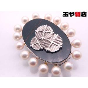 MIKIMOTO（ミキモト） ピンブローチ タイガーアイ パール どんぐり