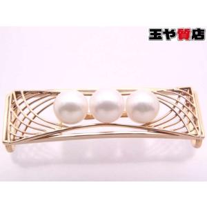 MIKIMOTO（ミキモト） パール 真珠 帯留め K14ホワイトゴールド
