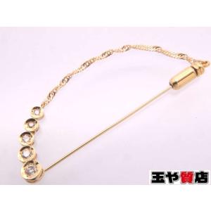 ダイヤ0.05ct デザイン タイタック K14WG ホワイトゴールド : 親切な