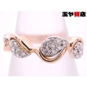 AHKAH（アーカー） ダイヤ0.20ct プリンセスハート リング 9号 K18