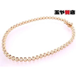 K18ダイヤモンドテニスブレスレット D1.00 8.4g 18.5cm イエロー