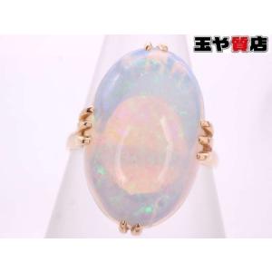 ハートモチーフリング 指輪 ピンクトルマリン K18 12号 中古