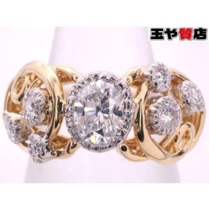 14号 ペリドット 17.56ct ダイヤモンド 0.73ct リング・指輪 Pt900