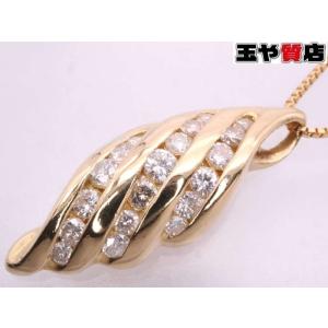 AHKAH（アーカー） ダイヤ0.12ct V字 チェーン ネックレス K18 VC-755