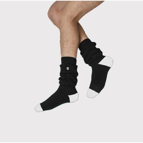 マイナス WHIMSY | Logo Socks (LOOSE FIT) #BLACK [M-P1-...