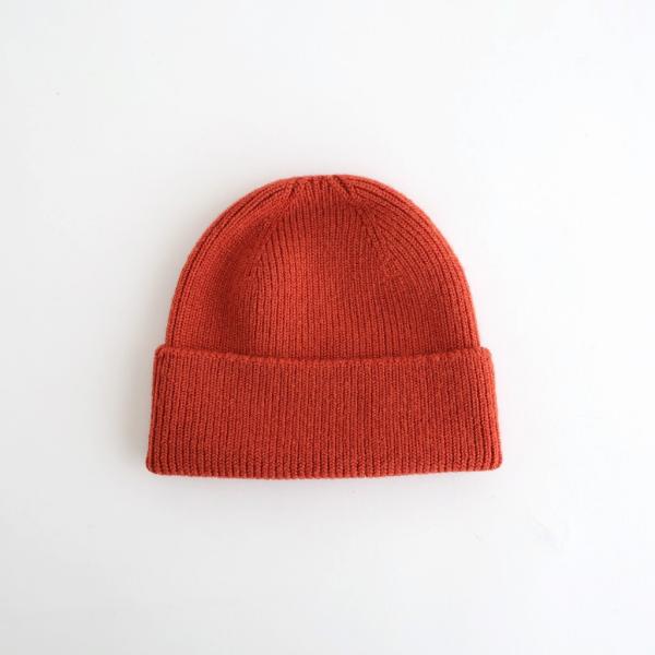 ロトト WASHABLE MERINO SEAMLESS BEANIE #TERRACOTTA [R...