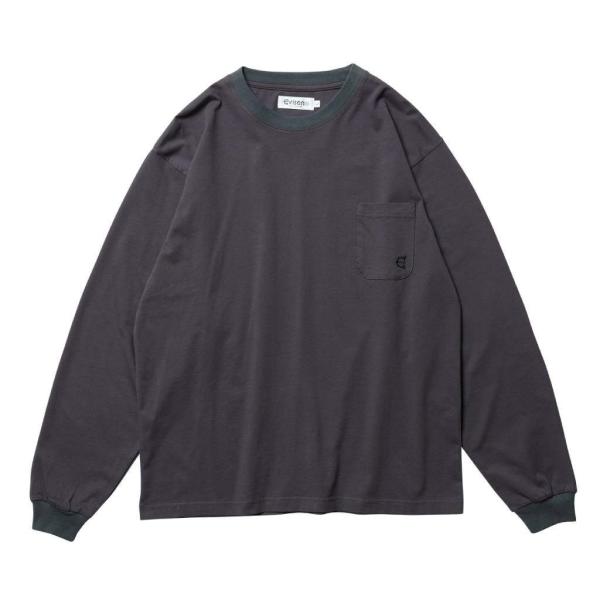 エビセンスケートボード BEST MATCH POCKET LS TEE #Charcoal [25...