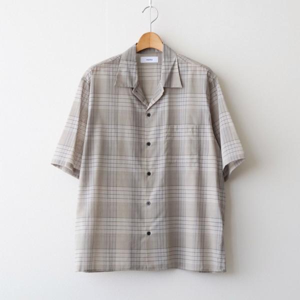 マーカ OPEN COLLAR S/S SHIRT #SAGE CHECK [M26A18SH02B...