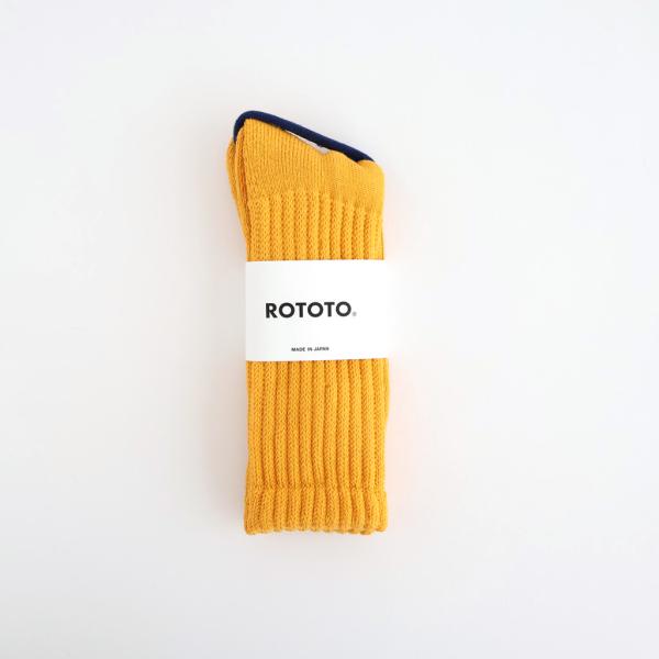 ロトト LOOSE PILE CREW SOCKS #YELLOW [R1334-AW25] ユニセ...