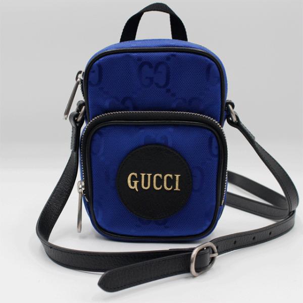 GUCCI グッチGucci Off The Grid ミニバッグ /ブルー GGナイロン