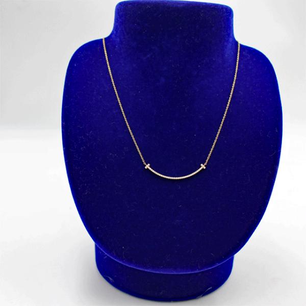 TIFFANY &amp; Co. ティファニー T スマイル スモール ペンダント ダイヤモンド イエロー...