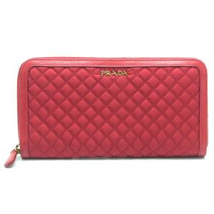 PRADA（プラダ） Wホック財布 1M0523 ピンク PEONIA レザー 10758