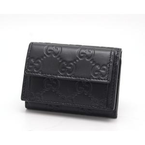 グッチシマ GUCCI グッチ 二つ折り札入れ マイクロシマ レザー 368175