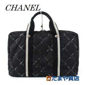 CHANEL シャネル ブリーフケース 旧トラベルライン フランス製 ナイロン 黒 赤 書類バッグ PCケース 15430｜tamaya78