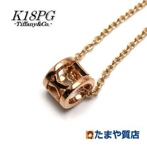 K18PG Tiffany&Co. ティファニー アトラスオープンネックレス 約40.5cm イタリア製 18金 ピンクゴールド 17610｜tamaya78