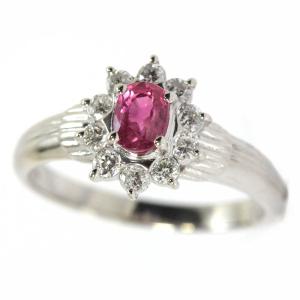 ルビーネックレス プラチナ Pt850/950 ルビー 1.10ct 44cm 3.5g 30772