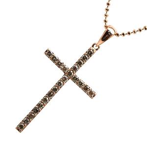 K18WG ダイヤモンド クロスネックレス 品番d23-92 K18WG ダイヤモンド クロスネックレス 品番d23-92