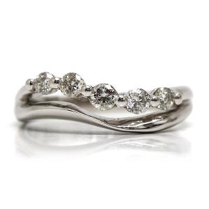 黒蝶真珠 リング 指輪 8.5号 Pt900プラチナ クロチョウ ダイヤモンド