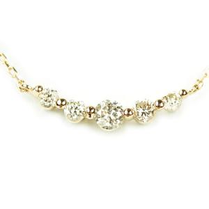 現行品 4℃ ヨンドシー K18PG ダイヤモンド ライン ネックレス 4℃ ヨンドシー K18PG ピンクゴールド ネックレス ダイヤモンド