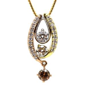 Kashikey カシケイ ネイキッド K18BG 18金 ダイヤモンド ネックレス