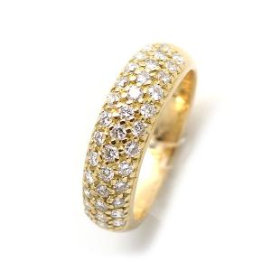 Star Jewelry スタージュエリー パヴェリング 約1.5号 ダイヤモンド 0.45ct K18 18金 ゴールド 約2.8g 指輪 ピンキーリング 21827｜tamaya78