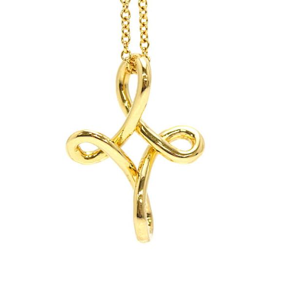 Tiffany＆Co. ティファニー インフィニティクロス ネックレス K18YG 十字架 18金イ...