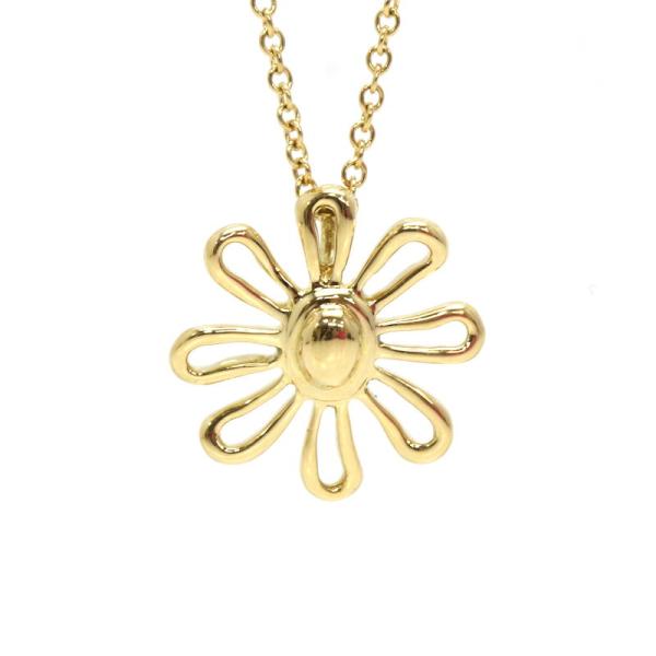 Tiffany&amp;Co. ティファニー デイジー 花 ネックレス Picasso K18 18金イエロ...