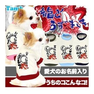 ＼全品P10倍★26日23:59まで／犬 服 犬の服 名入れ 秋冬 和柄 ペット ドラゴン チワワ ...