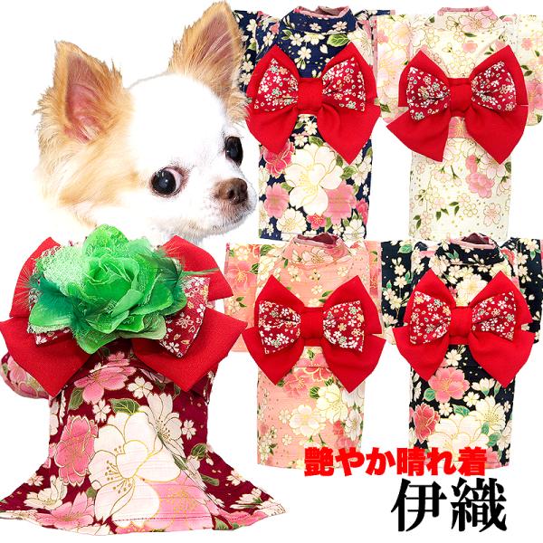 犬 服 犬の服 秋服 冬服用 艶やか晴れ着 伊織(いおり)《名入れ可能》《コサージュ別売》 和柄 正...