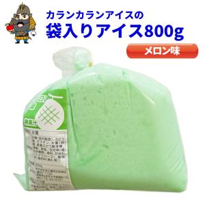 藤田アイス店 袋入りアイス メロン味 800g カランカランアイス