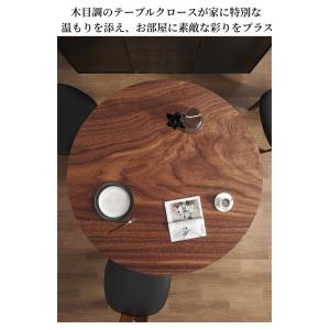 超PayPay祭 テーブルクロス 木目 円形 ...の詳細画像2