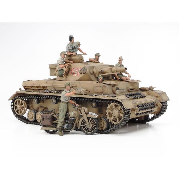 タミヤ (25208) 1/35 ドイツIV号戦車F型・伝令バイクセット“北アフリカ戦線”