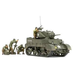 タミヤ（35313）1/35 アメリカ軽戦車M5A1ヘッジホッグ 追撃作戦セット （人形4体付き）｜tamiya