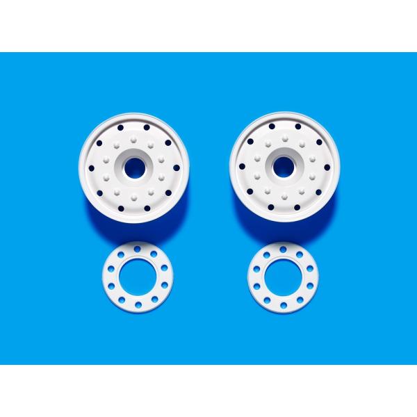 タミヤ（56544）TROP.44 セミワイドホイール（30mm幅タイヤ用） ホワイト