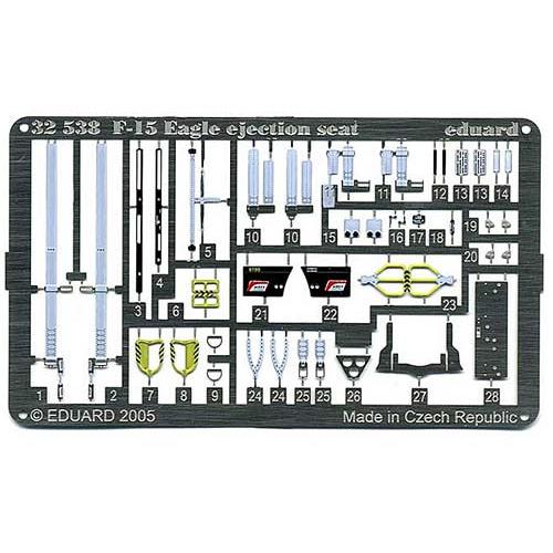 タミヤ（89747）1/32 F-15C シートディテールエッチングパーツセット（塗装済み）