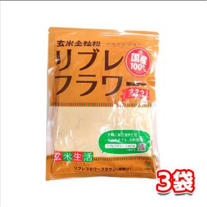 リブレフラワー 玄米生活ブラウン 500g 3袋セット パン お菓子 料理 玄米粉｜tamon-store
