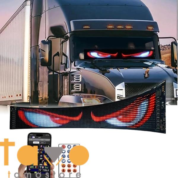 【並行輸入品】フロント カスタム ガラス デビルアイライト ledアイズカーサイン フレキシブルプロ...