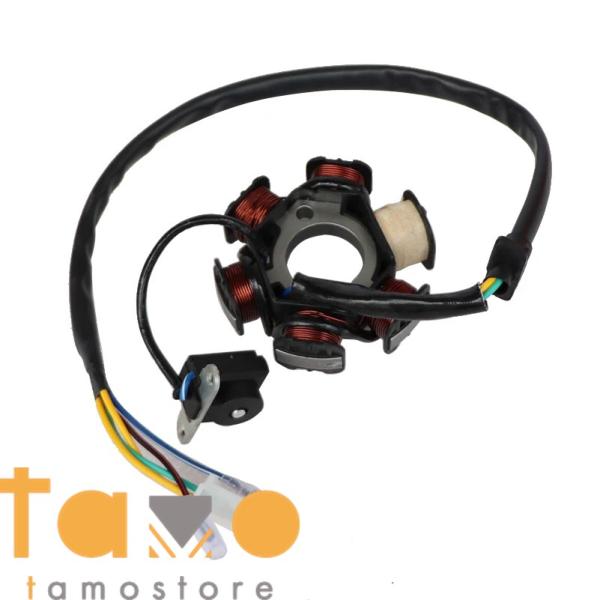 【並行輸入品】gy6 バイク 6極5線式 半波点火マグネトステーター 50cc 70cc 90cc ...