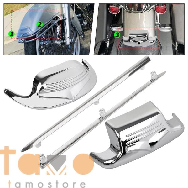 【並行輸入品】バイク フロント リア アンプ ガード /マッドフェンダーチップ スピアトリム ハーレ...