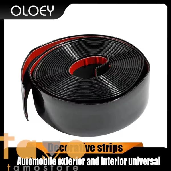 【並行輸入品】外装 内装 50MM X 5M 光沢ブラック サイドスタイリングモールディングトリムス...