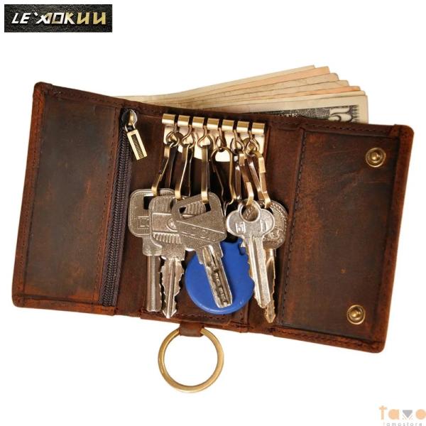 【並行輸入品】メンズ多機能レザーウォレット キーホルダー カードホルダー ファッション カスタムパー...