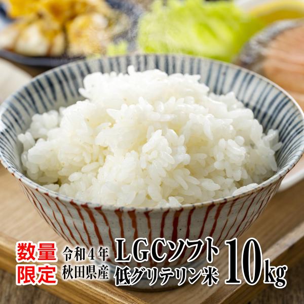 【数量限定】LGCソフト 低グルテリン米 玄米 10kg 秋田県産 令和4年産 5kg×2袋