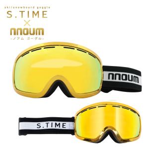 スキー ゴーグル STIME×nnoum NNOUM ノアム NN22STIMEGL01 トーリックレンズ S.TIMEコラボ ハードケース付き シリアルナンバー刻印 金 ゴールド｜tanabesp