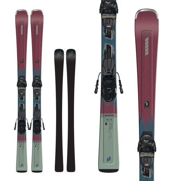 K2 ケーツー スキー板 レディース 2024 DISRUPTION 76C W + ER3 10 ...