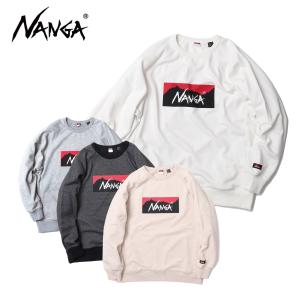 NANGA ナンガ ウェア スウェット メンズ ＜2024＞ N1bl / ECO HYBRID BOX LOGO SWEATSHIRT｜tanabesp