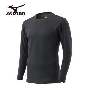 MIZUNO ミズノ スキーウェア アンダーシャツ メンズ＜2024＞C2JAA631 / ブレスサーモアンダーウエア 中厚 for Active クルーネック長袖シャツ/ メンズ｜tanabesp