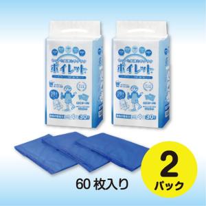 セットも処理もラクラク　使い捨てトイレバッグ　ポイレット　30枚×2パック｜tanabestore