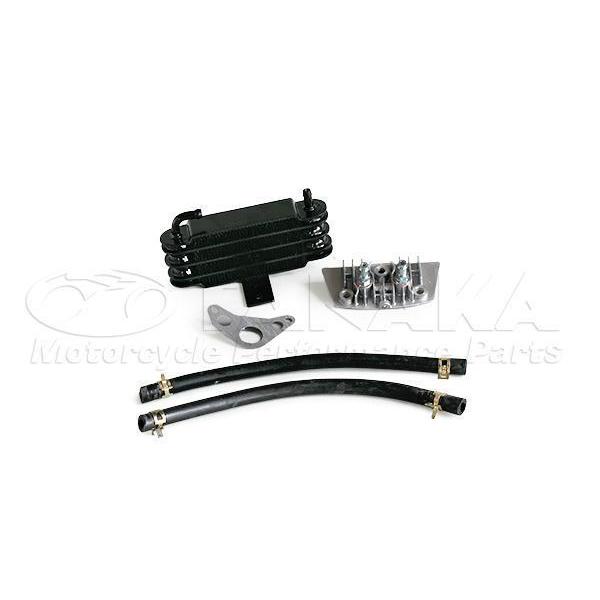 横型エンジン用　オイルクーラーブラック[Y029]モンキーダックス 田中商会