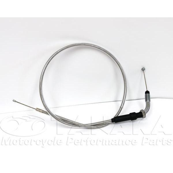 ダックスDAX 純正長（725mm） ステンレスメッシュスロットルワイヤー（アクセルワイヤー） [Y...